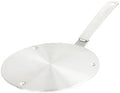 9.45 inch Heat Diffuser Stainless Steel Induction Adapter with Concave Spots for Electric Gas Stove Glass Induction Cooktop, Heats Up Faster,Detachable Handle by RUNZI