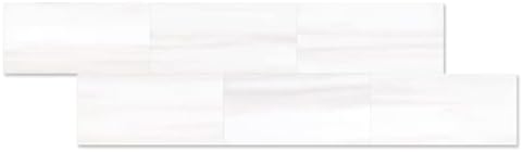STICKGOO 1/3 Sheet Subway Tile Peel and Stick Backsplash, Star White Marble Look Dolomite Kitchen Backsplash Wall Tile(Only 1/3 Sample) by STICKGOO