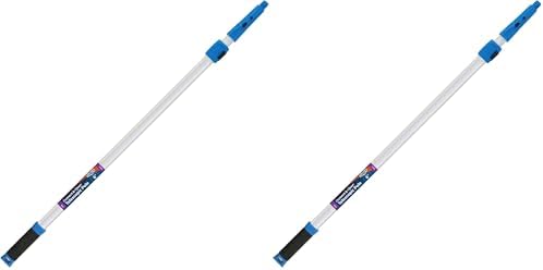 Unger Professional Connect & Clean 3’-6’ Aluminum Telescopic Extension Pole with Locking Cone & Quick-Flip Clamp – Compatible with Cleaning Tool Attachments, Window Cleaning & Dusting Tool (Pack of 2) by Unger
