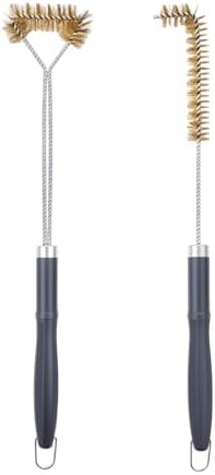 SUNRISE Fryer Brush with Long Handle (Brass with Plastic Handle, L and Single Brush) by Unknown