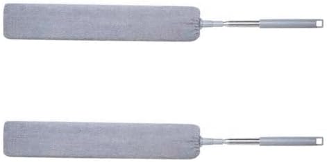 TopHomer 2 Pieces Retractable Gap Dust Cleaner Brush with Washable and Removable Duster Cloth for Cleaning Under Appliances Furniture Couch Fridge (Grey) by Unknown