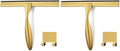 HIWARE All-Purpose Shower Squeegee for Shower Doors, Bathroom, Window and Car Glass - Brass, Stainless Steel, 10 Inches (Pack of 2) by HIWARE