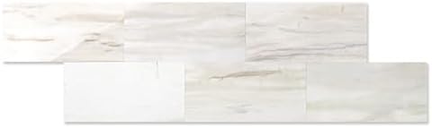STICKGOO 1/3 Sheet Subway Tile Peel and Stick Backsplash, Seamless Design Polished Eurasia Pinkish-Beige Kitchen Backsplash Wall Tiles(Only 1/3 Sample) by STICKGOO