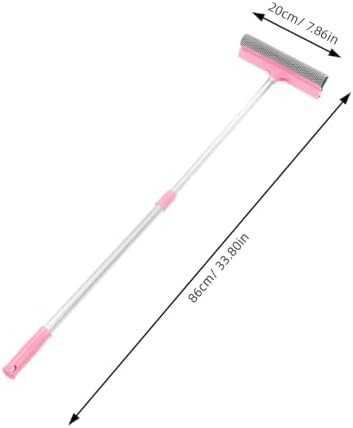 Window Cleaner Squeegee Water Absorbent Glass Door Scrubber Ergonomic Handle Cleaning Wiper for Bathroom Kitchen Balcony Home Window Cleaning Tool 33.85 in - Image 4