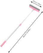 Window Cleaner Squeegee Water Absorbent Glass Door Scrubber Ergonomic Handle Cleaning Wiper for Bathroom Kitchen Balcony Home Window Cleaning Tool 33.85 in - Image 4