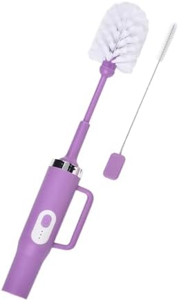 Electric Bottle Brush Cleaner with Straw Brush, 2 in 1 Long Handle Bottle Cleaning Brush for Stanley Cups, Sports Bottles, Baby Bottles, Mugs, Tumblers and Straws by BOOQIBOY