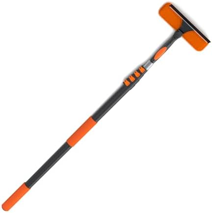 LAANPOLE 26FT Window Squeegee with Extension Pole, 2-in-1 Squeegee for Window Cleaning, Professional Cleaning Kit for Home with 20FT Telescoping Pole for Outdoor Indoor Use by LAANPOLE