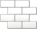 STICKGOO Peel and Stick Backsplash on Subway Tile, Glossy White by STICKGOO