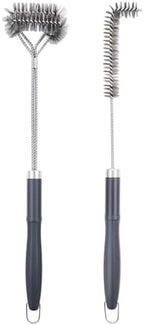 SUNRISE Fryer Brush with Long Handle (Stainless Steel with Plastic Handle, L and Double Brush) - Image 3