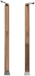 Gino D'Acampo Premium Pizza Stone Wire Brush with Integrated Scraper - Comprehensive Cleaning Solution for Removing Baked-on Residue, Char, and Debris from Pizza Stones, Grills, and Ovens - Image 2