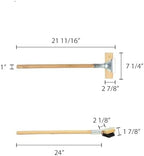 TrueCraftware- 27" Pizza Oven Brush with Scraper Long Wooden Handle Black Metal Wire Brush Pizza Stone Cleaner Commercial Grill BBQ Wood Fired Oven Tool - Image 5