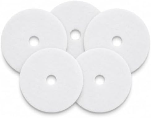 22 Inch White Floor Polishing Pads, 5 Pack, 23mm Thick Floor Machine Pads for Polishing, Buffing, Finishing and Floor Maintenance, for Rotary Machines, Buffers and Auto Scrubbers by NITODUR