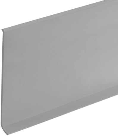 HARFINGTON 60ft x 5" Baseboard Trim Peel and Stick Wall Flexible Molding Trims, Self Adhesive PVC Cove Base Baseboards for Walls Corner, Gray by HARFINGTON