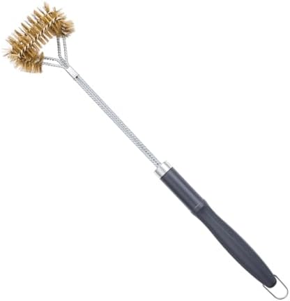 SUNRISE Fryer Brush with Long Handle (Brass with Plastic Handle, L, Double Brush, and Rubber Handle Cleaning Rod) - Image 4