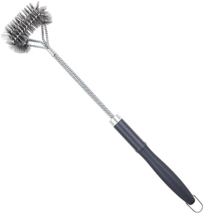 SUNRISE Fryer Brush with Long Handle (Stainless Steel with Plastic Handle, Double Brush) by Unknown