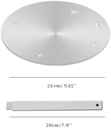 9.45Inch Heat Diffuser Plates for Gas Electric Stoves, Flygragon Stainless Steel Cooking Induction Adapter Plate for Glass Cooktop, Detachable Handle Induction Cooktop Converter Plate - Image 3