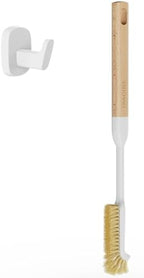 Cleaning Brush, Diveotree Hard Bristle Brush for Deep Cleaning Grout, Sink, Cup, Teapot, Bottle, Blender, Multi-Purpose Brush wih Long Handle for Kitchen (White) by Unknown