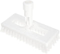 SPARTA Swivel Scrub Brush for Floor, Tile and Grout Cleaning, Fits Acme-Threaded Handles (Sold Separately), Polyester Bristles, 8 Inch, White (Pack of 6) by SPARTA