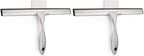 Hiware All-Purpose Shower Squeegee for Shower Doors, Bathroom, Window and Car Glass - Stainless Steel, 10 Inches (Pack of 2) by HIWARE