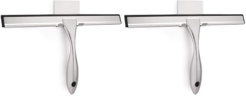 Hiware All-Purpose Shower Squeegee for Shower Doors, Bathroom, Window and Car Glass - Stainless Steel, 10 Inches (Pack of 2) by HIWARE