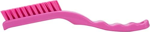 SPARTA Detail Brush Grout Brush, Crevice Brush with Hanging Hole for Bathroom, Kitchens, Countertop, Plastic, 9 Inches, Pink - Image 3