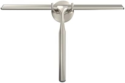 Better Living Deluxe XL Shower Squeegee, 12” Blade, Brushed Nickel by BetterLiving
