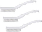 SPARTA Detail Brush Grout Brush, Crevice Brush with Hanging Hole for Bathroom, Kitchens, Countertop, Plastic, 9 Inches, White (Pack of 3) by SPARTA