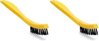 Rubbermaid Commercial Products Tile and Grout Brush, Black, Cleaning Scrubbing Brush, Multi-Surface for Grout, Bathrooms, Kitchens, Countertops, 8.5" (Pack of 2) by RubbermaidCommercialProducts