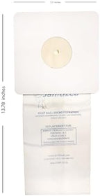 Janitized JAN-CXBP-2(10) Premium Replacement Commercial Vacuum Paper Bag for Nobles Portapac I and II, Tennant Backpack Vacuum Cleaners, OEM# 611780, 900005 and 613325 (Pack of 10) - Image 2