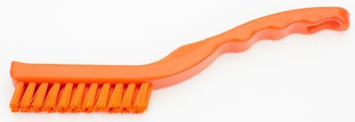 SPARTA Detail Brush Set - Grout & Crevice Brushes with Hanging Hole for Bathroom, Kitchens & Countertop, Plastic, 9 Inches, Orange - Image 2