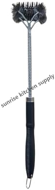 SUNRISE Fryer Brush with Long Handle (Stainless Steel with Plastic Handle, Double Brush) - Image 4