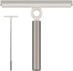 Extendable Shower Squeegee for Glass Doors, Shower Squeegee with 10-Inch Silicone Blade, Telescoping Handle for Windows and Shower Glass, Silver by EHOMGUI