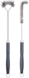 SUNRISE Fryer Brush with Long Handle (Stainless Steel with Plastic Handle, L and Single Brush) by Unknown