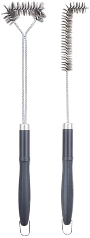 SUNRISE Fryer Brush with Long Handle (Stainless Steel with Plastic Handle, L and Single Brush) by Unknown