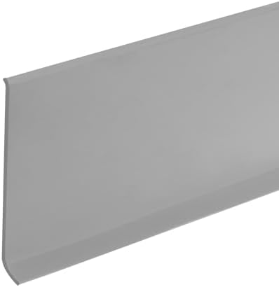 HARFINGTON 40ft x 4" Baseboard Trim Peel and Stick Wall Flexible Molding Trims, Self Adhesive PVC Cove Base Baseboards for Walls Corner, Gray by HARFINGTON