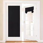 NICETOWN Black Blackout French Door Curtain Thermal Insultaed Window Cover by NICETOWN