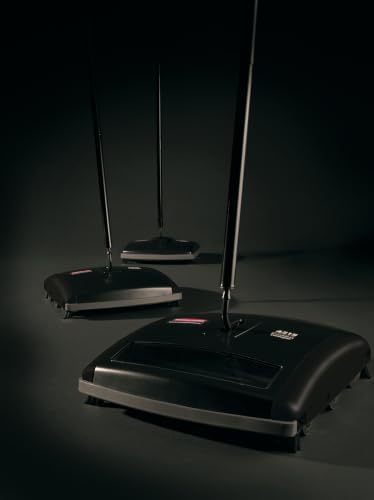 Rubbermaid Commercial Products Executive Series 7.5" Dual-Action Bristle Mechanical Sweeper, Cordless, Black, Collects Dust, Dirt, and Debris from Hard Floors and Carpet - Image 5