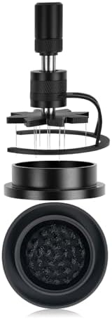 IKAPE 58MM WDT Tool, Espresso Stirrer Distribution Tool, Adjustable Needle Height, Coffee Stirrer with Dosing Funnel & Stand(With Brush) by IKAPE