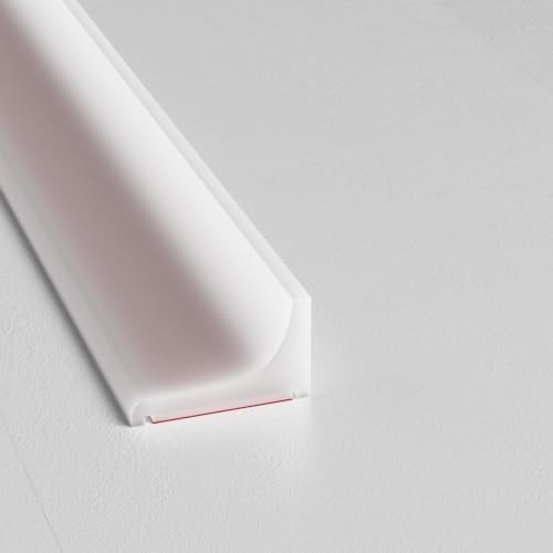 Shower Threshold Water Dam, 67 in Flexible Barrier, Transparent by Risunpet