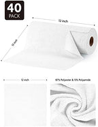 Fantasticlean Microfiber Cleaning Cloth Roll- 40 Sheets, 12" x 12" (White) - Image 5