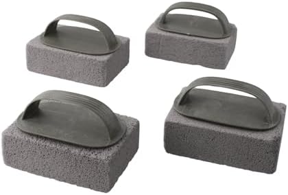Grill Cleaning Brick Set with Ergonomic Handle, Natural Pumice Stone, Scratch-Free BBQ Tool for Grills, Oven Racks, Tiles, and Stovetops, 4 Pieces - Image 2