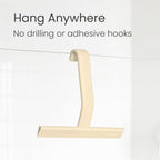 dancemoon JustHang Shower Squeegee with Built-in Hook, 10'' Sand Beige - Image 2