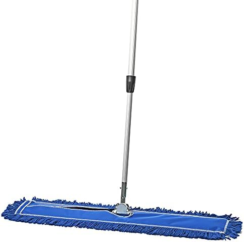 36 Inch Blue Commercial Dust Mop & Floor Sweeper with Extendable Handle – Mop for Hardwood, Tile, and Concrete Floor Cleaning by TidyTools