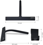 Silicone Rubber Blade Shower Squeegee 9" in Width Window & Car Squeegee for Shower, Glass, Window (Black, 9 Inches) - Image 2