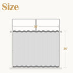 jinchan Tassel Linen Tier Curtain, Back Tab, 50x36, 1 Panel, Natural - Image 2