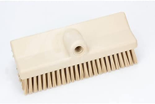 SPARTA 40423EC25 Plastic Floor Scrub Brush, Wall Brush, Equipment Brush with Nonabsorbent Bristles for Industrial Kitchens, Hospitals, Commercial Cleaning, 4 Inches, Tan, (Pack of 2) - Image 2