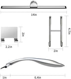 Shower Squeegee Set, 14-Inch Stainless Steel Squeegee, All-Purpose Squeegee for Bathroom, Shower Doors, Mirrors, Tiles, and Car Windows - 100% Streak Free, Includes Shower Door Hook and Adhesive Hook - Image 2