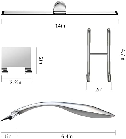 Shower Squeegee Set, 14-Inch Stainless Steel Squeegee, All-Purpose Squeegee for Bathroom, Shower Doors, Mirrors, Tiles, and Car Windows - 100% Streak Free, Includes Shower Door Hook and Adhesive Hook - Image 2