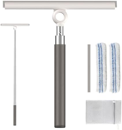 2-in-1 Shower Squeegee for Glass Doors with Telescopic Handle by Unknown