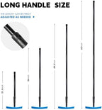 FOSHIO TPU Squeegee 10-Inch Blade with 4 Extension Poles (Extends up to 63 Inches), Anti-Slip Grip Handle Rubber Squeegee Streak-Free Cleaning for Car Windows, Shower Doors, Mirrors, Glass - Image 4